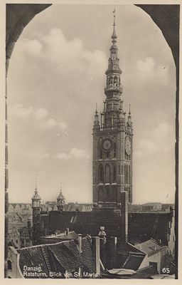 Danzig - Ratsturm. Blick von St.Marien