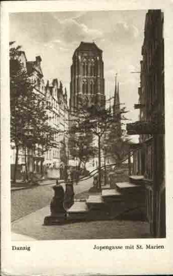 Danzig - Jopengasse mit St. Marien