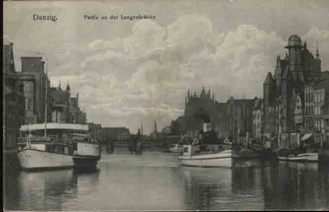 Danzig - Partie an der Langenbr�cke 1917
