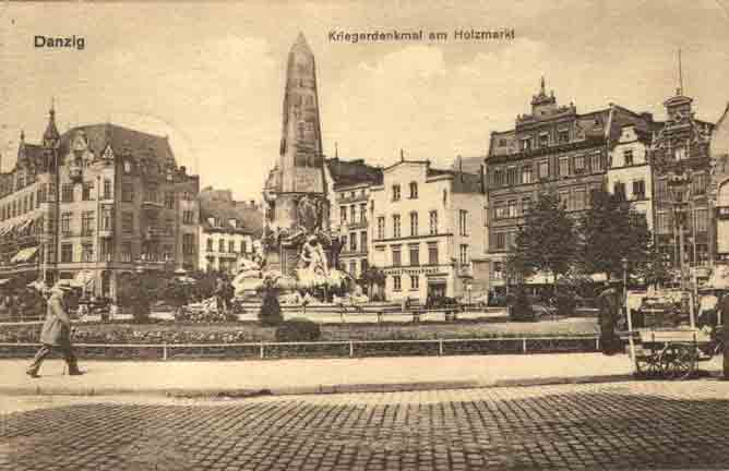 Danzig - Kriegerdenkmal am Holzmarkt 1916