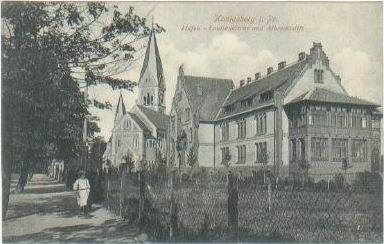 K�nigsberg - Hafen - Luisenkirche und Albrechtstrasse 1910 