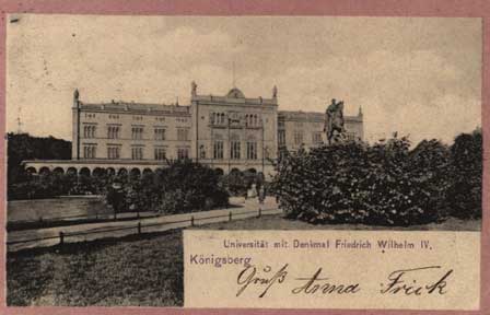 Kr�lewiec - Uniwersytet z pomnikiem Fryderyka Wilhelma IV 1903